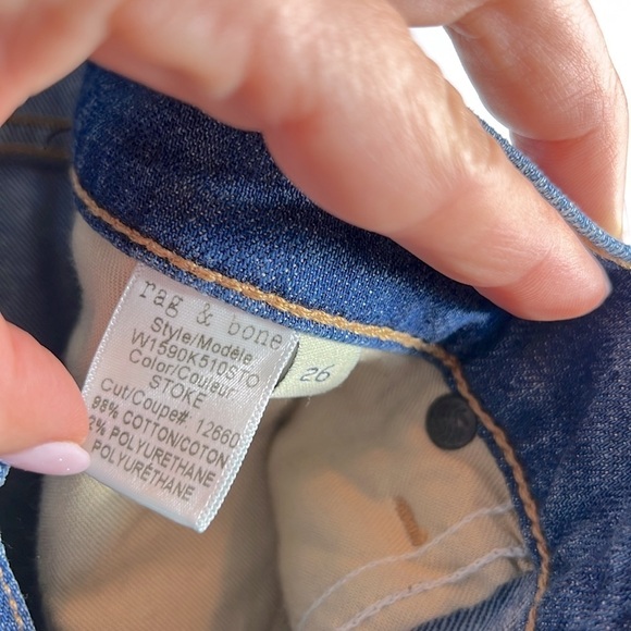 rag & bone Women's Boyfriend Jeans - Blue - Picture 8 of 12